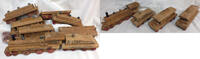 Sonstiges 1950s Wood Cass Limited Train Lot of (8) Set - Parts Repair Vintage - LH398 -