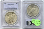 USA Dollar Peace Silver PCGS MS63 Certified - Philadelphia Mint - L353 -