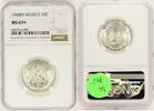 Weltmünzen 50 Centavos Mexico Silver Coin NGC MS67+ High Grade Plata Moneda - JR173 -