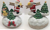 Sonstiges Porcelain Santa Musical Figure SRT 6'' x 5 1/2'' - RK244 -