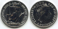 Anlagemünzen 2 Pounds Great Britain Britannia 999 Silver 1 oz Coin - - H325 -