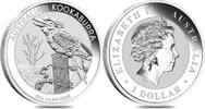Anlagemünzen One Dollar Australian Kookaburra 1 oz 999 Silver $1 Coin BU - JM899 -