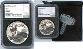Anlagemünzen Thor Coin 999 Silver 1 oz NGC MS 69 Tuvalu $1 MARVEL Pouch Bag - JN426 -