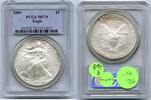 Anlagemünzen Dollar American Eagle 1 oz Silver PCGS MS70 Certified Bullion - P168 -