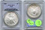 Anlagemünzen Dollar American Eagle 1 oz Silver PCGS MS70 Certified Bullion - P169 -