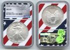 Bullion Dollar 2008 American Eagle 1 oz Silver  NGC MS69 Certified Flag ... 85,15 EUR  Excl. 23,18 EUR Verzending