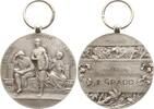 Italien, Perugia Tragbare versilberte Bronzemedaille Cantù de la Pieve, v. Johnson, Schulpreismedaille des Collegio Cardinal Ferrari -