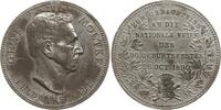 Deutschland, Kaiserreich, Preußen, Königreich Versilberte Bronzemedaille Wilhelm II., 1888 - 1918, auf den 90 Geburtstag Feldmarschall Graf von Moltke -