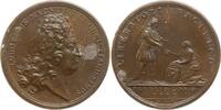 Frankreich, Königreich Bronzierte Zinnmedaille Ludwig XIV., 1643 - 1715, auf d. Anschluss von Lille nach dem Friede von Utrecht -