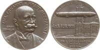 Deutschland, Kaiserreich, Friedrichshafen, Stadt Versilberte Bronzemedaille Graf Zeppelin, LZ 4 - Unglück in Echterdingen, Dauerfahrt nach Mainz -