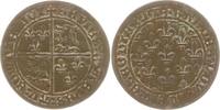 Frankreich Kupfer - Rechenpfennig Vs.: 4 feldiges Wappen (Delphine / Lilien), Rs.: 9 Lilien -