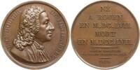 Frankreich, Königreich Bronzemedaille Suite Durand, v. Donadio, auf den Aufklärer Bernard le Bovier de Fontenelle -