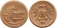 Wimpfen, Stadt (ab 1930 Bad Wimpfen) Porzellanmedaille Sol-Bad Wimpfen am Neckar, auf das Hohenstaufentor, Teilansicht Altstadt -