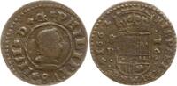 Spanien, Königreich Philipp IV., 1621 - 1665, Sevilla 16 Maravedis 1663 R Sehr schön, feine Patina