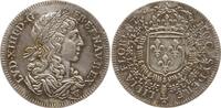 Frankreich, Königreich Versilberter Bronzejeton Ludwig XIV., 1643 - 1715, HOC SYDERE LILIA FLORENT -