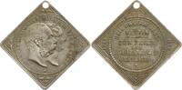 Königreich Sachsen Tragbare versilberte Bronzeklippe Albert, 1873-1902, a. d. 800-Jahrfeier des Hauses Wettin, Brb. Albert und Carola -