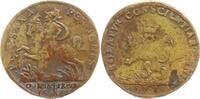 Nürnberg, Stadt Messing - Rechenpfennig 1588 v. Hans Krauwinckel II., 1586 - 1635, Reiter / Löwe, PER SAXA PER IGNES VF-, kl. Stempelfehler