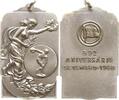 Mexiko Tragbare versilberte Bronzeplakette Flagge mit EOP SP, 69. Aniversario Setembro 1968, OLIMPICA, Diskuswerfer -