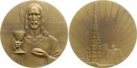 Österreich, Kaiserreich, Stadt Wien Bronzemedaille v. M. Six, a.d. XXIII. Eucharistischen Kongress, Stephansdom, aufgehende Sonne -