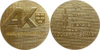 Österreich, Stadt Wien Vergoldete Bronzemedaille Auszeichnung der Arbeiterkammer (AK) für 35 Jahre im Dienste der Volkswirtschaft -
