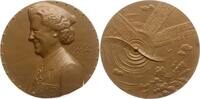 Frankreich, 4. Republik Große Bronzemedaille v. Lafaye, auf die Flugpionierin Maryse Bastie, 1898 - 1952 -