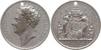 Großbritannien Zinnmedaille mit Trageloch George IV., 1820 - 1830, von T. W. Ingram, auf seinen Tod -