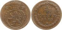 Pfalz, Kurfürstentum 1/2 Kreuzer Karl Theodor,1742 - 1799, Mannheim -