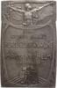 Deutschland, Kaiserreich Versilberte einseitige Bronzeplakette v. Mayer & Wilhelm, Stuttgart, Zum Neuen Jahre Herzl. Glückwünsche -