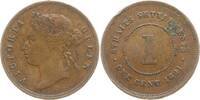 Malaysia Straits Settlements 1 Cent Victoria, 1837 - 1901 -