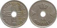 Norwegen, Königreich 50 Öre Haakon VII., 1905 - 1957 -