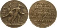 Schweiz Bronzemedaille v. Huguenin, auf die 50 Jahrfeier der Eröffnung des Gotthard Tunnels -