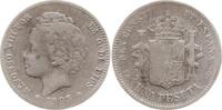 Spanien, Königreich 1 Peseta Alfonso XIII., 1886 - 1941 -
