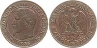 Frankreich, Kaiserreich 5 Centimes Napoleon III., 1852 - 1870, Lyon, Mzz. Hund / Chien -