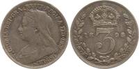 Großbritannien 3 Pence Victoria, 1837 - 1901 -