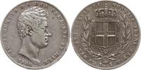 Italien, Königreich Sardinien 5 Lire Carlo Alberto, 1831 - 1849, Genua -