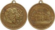 Bayreuth, Stadt Tragbare vergoldete Bronzemedaille Besuch Wilhelm II, u. Auguste mit Prinzregent Luitpold im Wagner Theater -