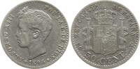 Spanien, Königreich 50 Centimos Alfonso XIII., 1886 - 1941, Estrellas 9 - 6 -