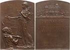 Österreich, Kaiserreich, Stadt Wien Bronzeplakette v. St. Schwartz, Österreich auf der Weltausstellung Paris, feiner Jugendstil -