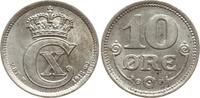 Dänemark, Königreich 10 Öre Christian X., 1912 - 1947 -