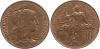 Frankreich, 3. Republik 10 Centimes Typ Dupuis -