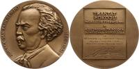 Berühmte Personen - Musiker und Komponisten Große Bronzemedaille v. Watrobska-Frindt, a.d. polnischen Komponisten Ignaz Paderewski, 1860 - 1941 -