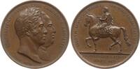 Frankreich, Königreich Bronzemedaille Karl X., 1824-1830, v. Galle, Errichtung des Reiterdenkmals Ludwig XIV. in Lyon -