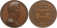 Frankreich, Königreich, Paris, Stadt Bronzemedaille Karl X., 1824 - 1830, von Gayrard, Salbung in Reims, Nous l'Aimont Tous -