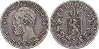 Norwegen 1 Krone Oskar II., 1872 - 1905 -