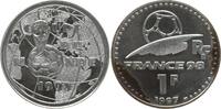 Frankreich, 5. Republik 1 Franc Fußball Weltmeisterschaft Frankreich 1998, Silber -