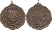 Argentinien, Rosario de Santa Fe Tragbare Bronzemedaille von Vanzo, auf das 50. Stadtjubiläum, Schiffe und Anker vor Stadtburg mit Fahne -