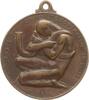 Belgien, Königreich, Lüttich Stadt Tragbare einseitige Bronzemedaille auf das 10-jährige Bestehen der Gewerkschaft P.O.B. Union Cooperative -