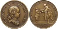 Frankreich, Königreich Bronzemedaille Ludwig XV., v. Le Blanc, auf den Besuch von Peter dem Großen in Paris -