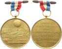 Frankreich, 3. Republik, Paris Tragbare vergoldete Bronzemedaille auf den Ballonaufstieg von Henri Giffard während der Weltausstellung -