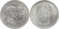 Dänemark, Königreich 2 Kronen Christian X., 1912 - 1947, Silberhochzeit -